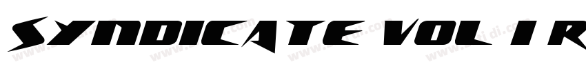 Syndicate vol 1 Regu字体转换